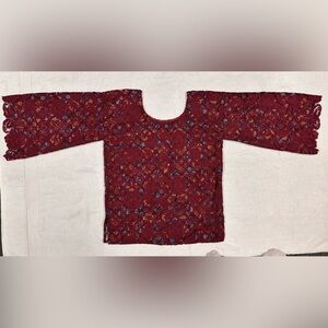 Rich Burgundy Detailed Blouse